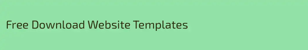 Free Download Website Templates